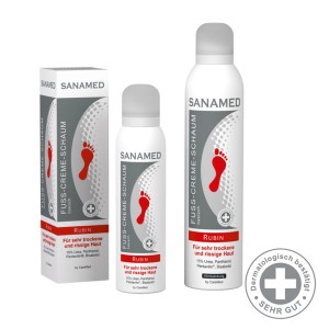 SANAMED RUBIN 300ml - Kremowa pianka dla bardzo suchej i pękającej skóry stóp