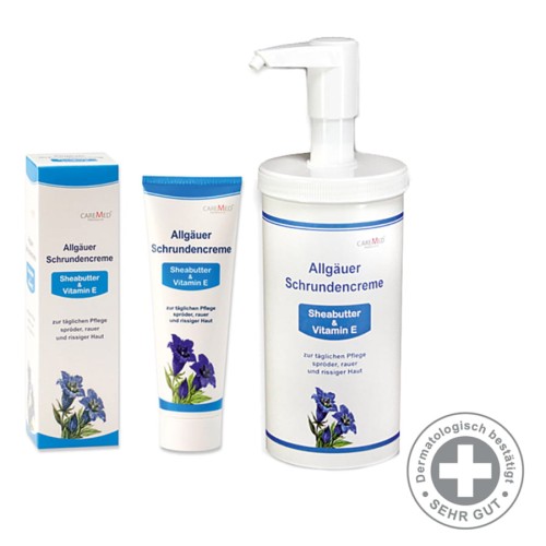 ALLGAUER SCHRUNDENCREME 125ml - Krem do pielęgnacji zrogowaciałej, szorstkiej i popękanej skóry na stopach, dłoniach i łokciach - CAREMED